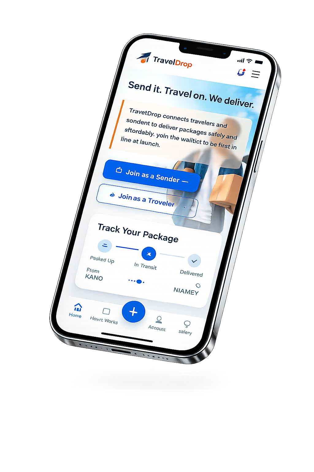 TravelDrop app preview